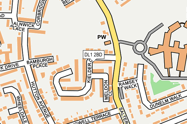 DL1 2BD map - OS OpenMap – Local (Ordnance Survey)