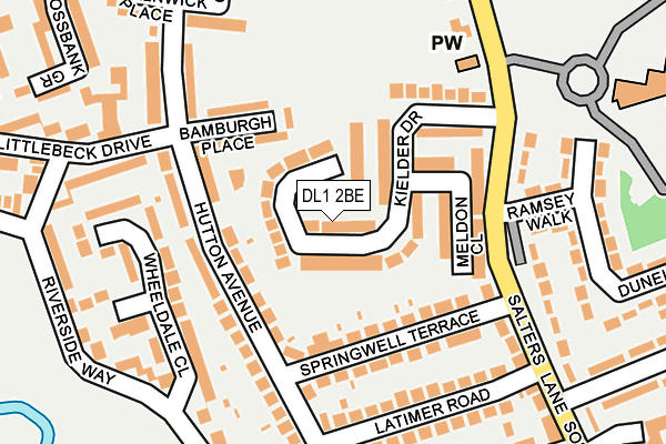 DL1 2BE map - OS OpenMap – Local (Ordnance Survey)