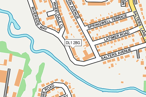 DL1 2BG map - OS OpenMap – Local (Ordnance Survey)