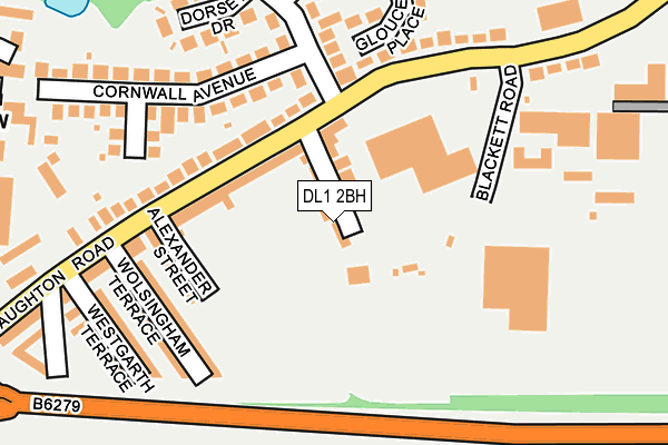 DL1 2BH map - OS OpenMap – Local (Ordnance Survey)