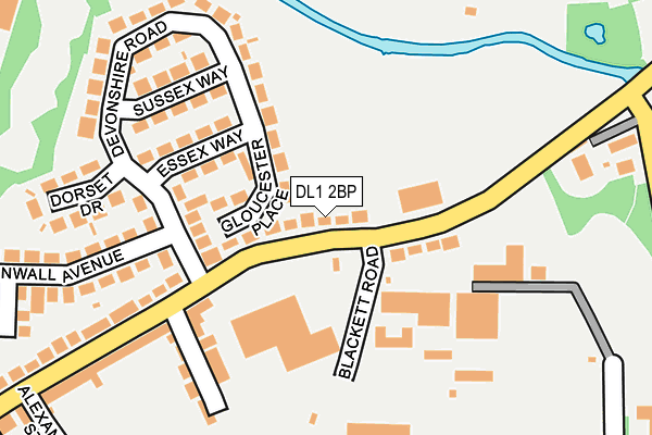 DL1 2BP map - OS OpenMap – Local (Ordnance Survey)