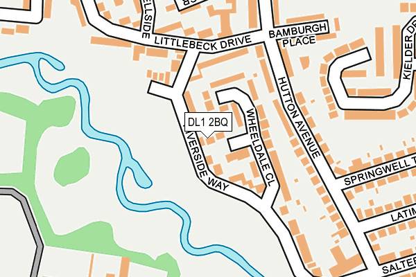 DL1 2BQ map - OS OpenMap – Local (Ordnance Survey)