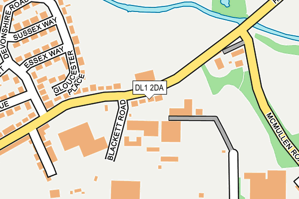 DL1 2DA map - OS OpenMap – Local (Ordnance Survey)