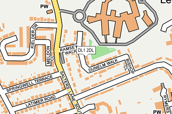 DL1 2DL map - OS OpenMap – Local (Ordnance Survey)