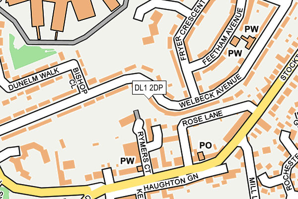 DL1 2DP map - OS OpenMap – Local (Ordnance Survey)