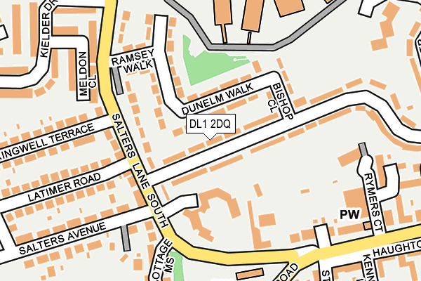 DL1 2DQ map - OS OpenMap – Local (Ordnance Survey)