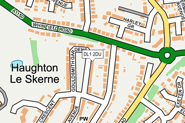 DL1 2DU map - OS OpenMap – Local (Ordnance Survey)