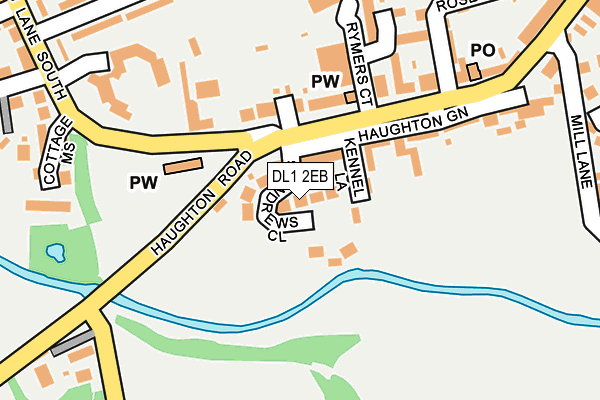 DL1 2EB map - OS OpenMap – Local (Ordnance Survey)