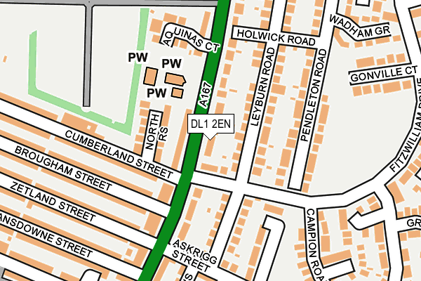 DL1 2EN map - OS OpenMap – Local (Ordnance Survey)