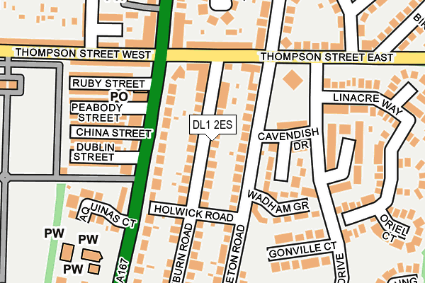 DL1 2ES map - OS OpenMap – Local (Ordnance Survey)