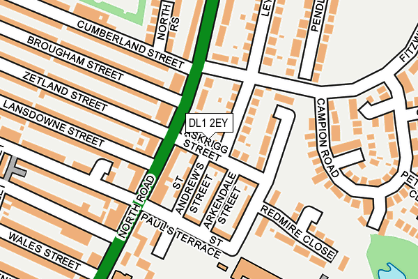 DL1 2EY map - OS OpenMap – Local (Ordnance Survey)