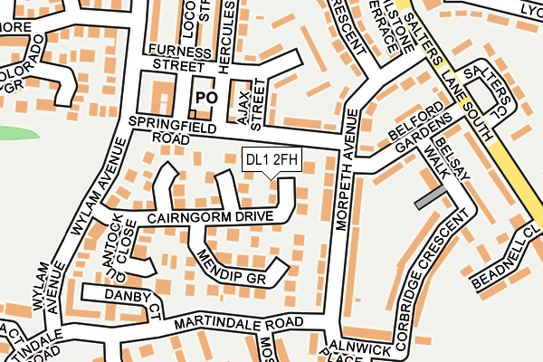 DL1 2FH map - OS OpenMap – Local (Ordnance Survey)