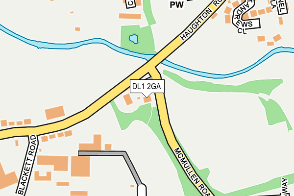 DL1 2GA map - OS OpenMap – Local (Ordnance Survey)