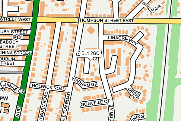 DL1 2GQ map - OS OpenMap – Local (Ordnance Survey)