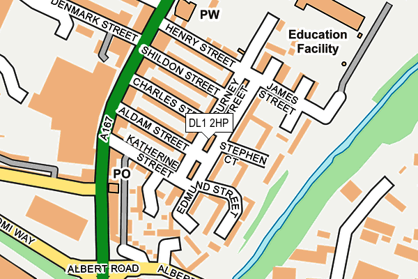 DL1 2HP map - OS OpenMap – Local (Ordnance Survey)