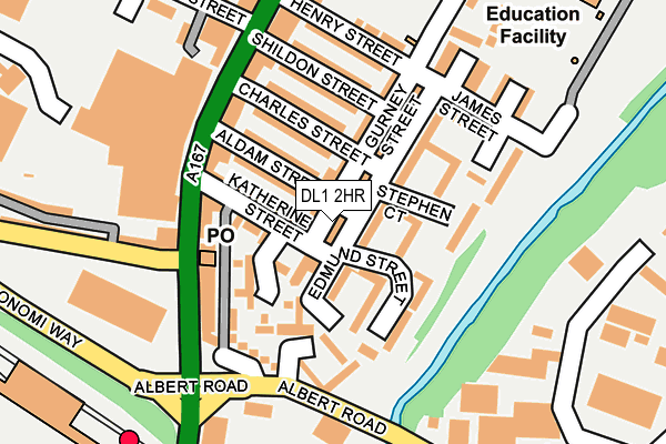 DL1 2HR map - OS OpenMap – Local (Ordnance Survey)