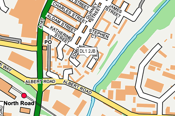 DL1 2JB map - OS OpenMap – Local (Ordnance Survey)