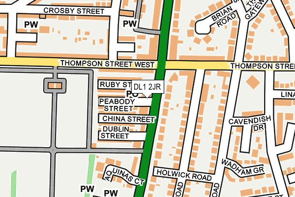 DL1 2JR map - OS OpenMap – Local (Ordnance Survey)