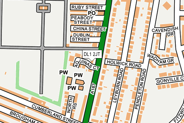 DL1 2JT map - OS OpenMap – Local (Ordnance Survey)