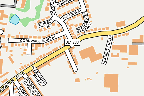 DL1 2JU map - OS OpenMap – Local (Ordnance Survey)