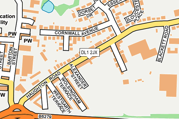 DL1 2JX map - OS OpenMap – Local (Ordnance Survey)