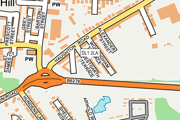 DL1 2LA map - OS OpenMap – Local (Ordnance Survey)