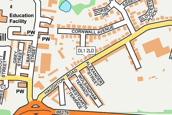 DL1 2LD map - OS OpenMap – Local (Ordnance Survey)