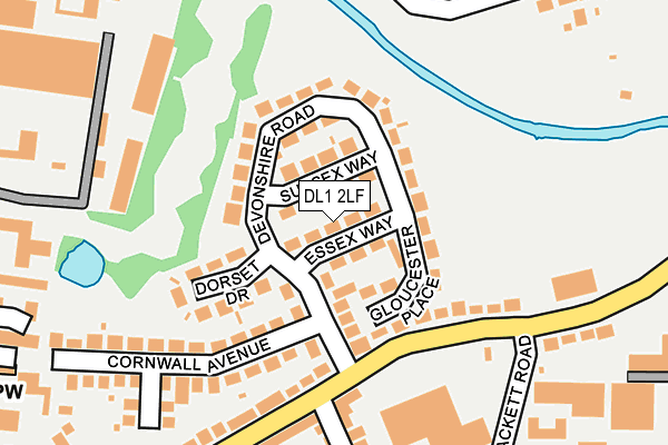 DL1 2LF map - OS OpenMap – Local (Ordnance Survey)