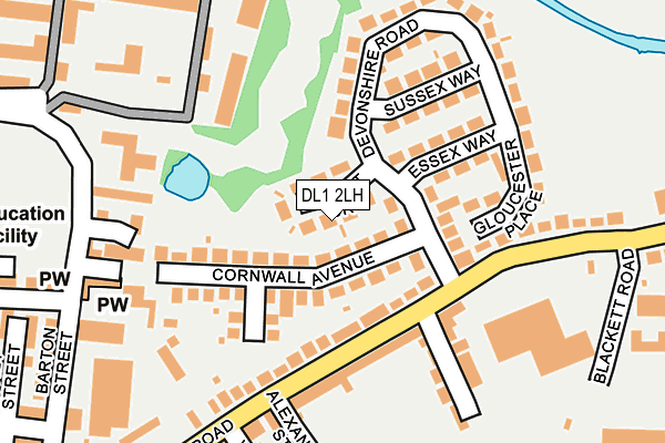 DL1 2LH map - OS OpenMap – Local (Ordnance Survey)