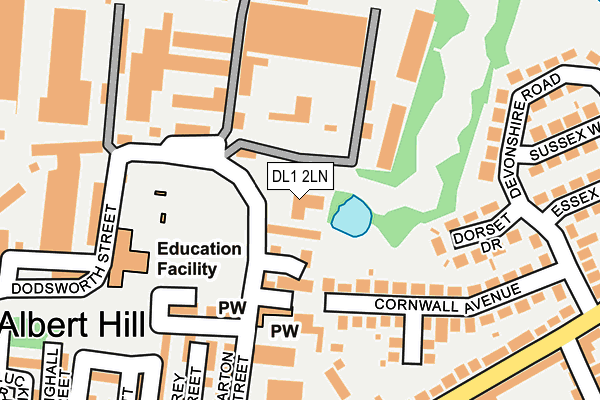 DL1 2LN map - OS OpenMap – Local (Ordnance Survey)