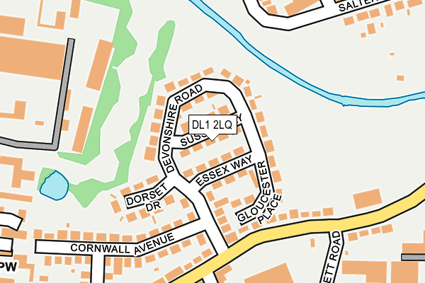 DL1 2LQ map - OS OpenMap – Local (Ordnance Survey)