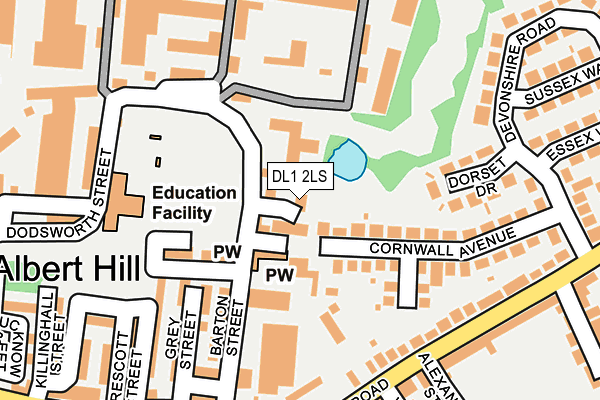 DL1 2LS map - OS OpenMap – Local (Ordnance Survey)