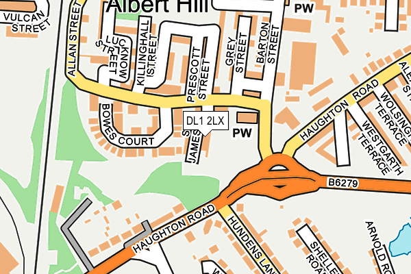 DL1 2LX map - OS OpenMap – Local (Ordnance Survey)