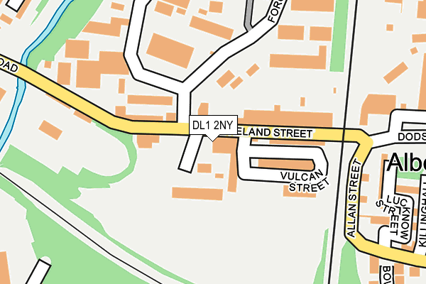 DL1 2NY map - OS OpenMap – Local (Ordnance Survey)