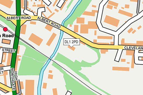 DL1 2PD map - OS OpenMap – Local (Ordnance Survey)