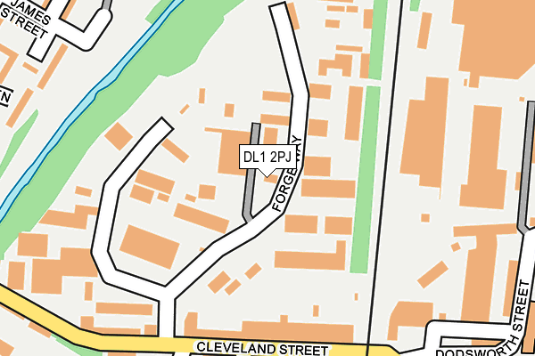 DL1 2PJ map - OS OpenMap – Local (Ordnance Survey)
