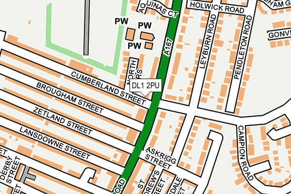 DL1 2PU map - OS OpenMap – Local (Ordnance Survey)