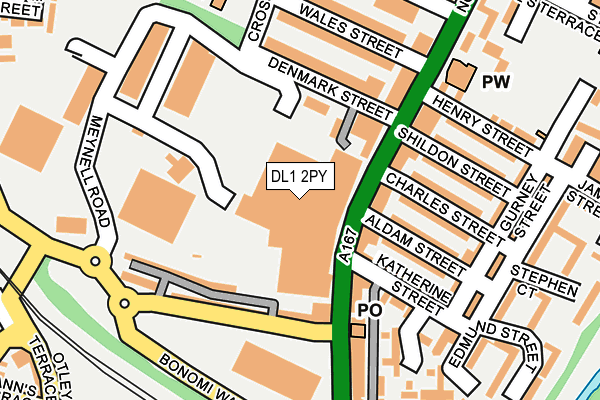 DL1 2PY map - OS OpenMap – Local (Ordnance Survey)