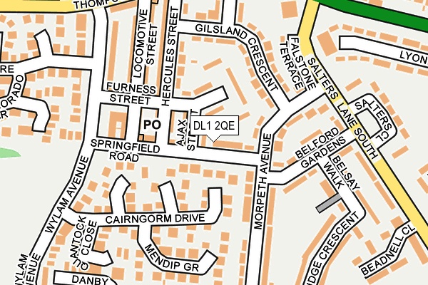 DL1 2QE map - OS OpenMap – Local (Ordnance Survey)