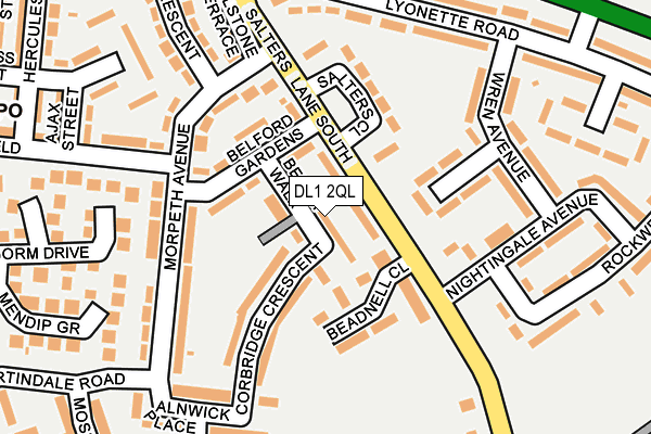 DL1 2QL map - OS OpenMap – Local (Ordnance Survey)