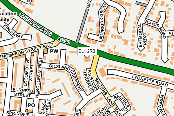 DL1 2RB map - OS OpenMap – Local (Ordnance Survey)