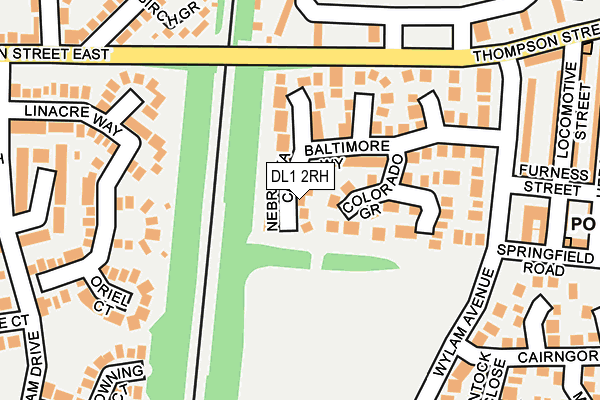 DL1 2RH map - OS OpenMap – Local (Ordnance Survey)