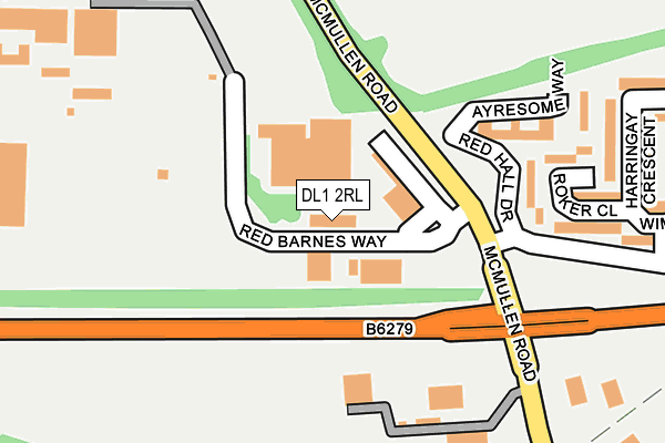 DL1 2RL map - OS OpenMap – Local (Ordnance Survey)