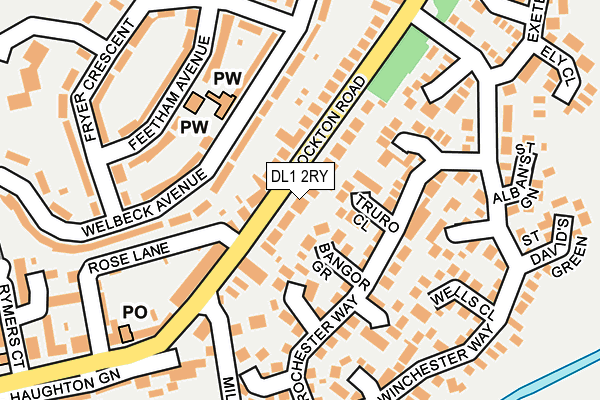 DL1 2RY map - OS OpenMap – Local (Ordnance Survey)