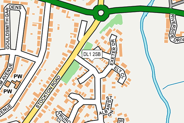 DL1 2SB map - OS OpenMap – Local (Ordnance Survey)