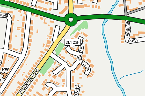 DL1 2SF map - OS OpenMap – Local (Ordnance Survey)