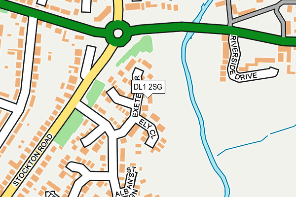 DL1 2SG map - OS OpenMap – Local (Ordnance Survey)