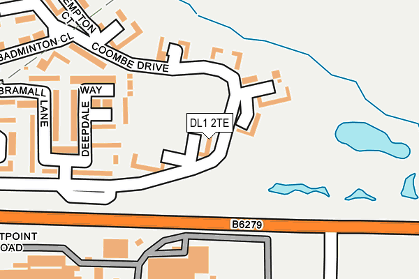 DL1 2TE map - OS OpenMap – Local (Ordnance Survey)