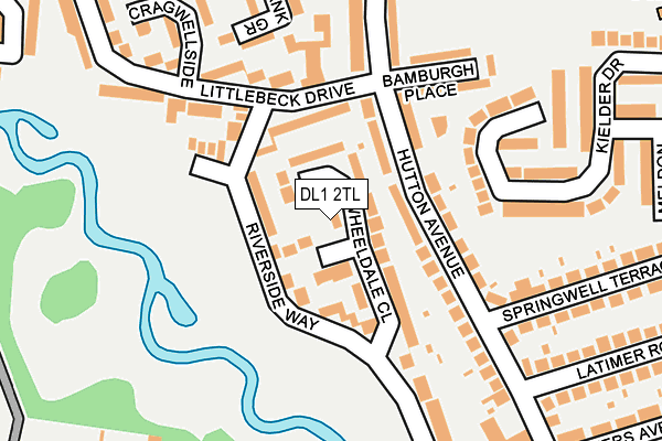 DL1 2TL map - OS OpenMap – Local (Ordnance Survey)