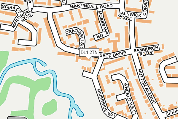 DL1 2TN map - OS OpenMap – Local (Ordnance Survey)